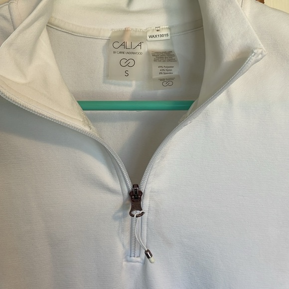 Womens Calia Brand 1/2 zip. White - Picture 2 of 4
